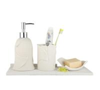 MOBYGKFY Baño de Piedra Arenisca Kit de baño de Tres Piezas Artículos de tocador Aparatos de Limpieza Juego de baño Botella(3-Pack)