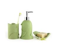 MOBYGKFY Baño de Piedra Arenisca Kit de baño de Tres Piezas Artículos de tocador Aparatos de Limpieza Juego de baño Botella(Blue,White)