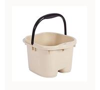 MOBYGKFY Baño de pies cubo de lavado de pies cuenca pie de plástico bañera de inmersión de baño productos de lavado de pies barril for el hogar remojar los pies(Beige)