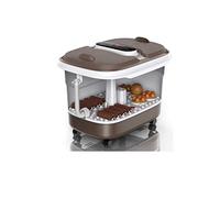 MOBYGKFY Baño de pies Lavabo de lavado de pies totalmente automático Masaje eléctrico Calefacción Cubo de pies Terapia de pies doble Hogar