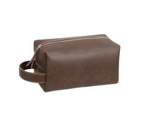 MOBYGKFY Bolsa de Aseo Bolsa de Maquillaje Impermeable(Brown,24cm)