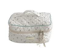 MOBYGKFY Bolsa de Maquillaje Bolsa de Maquillaje Linda Nicho Artículos de tocador de Gran Capacidad Suministros de Maquillaje Bolsa de Almacenamiento(Blue,White)