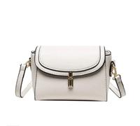 MOBYGKFY Bolso pequeño Retro de PU, bolso de hombro tipo bandolera suave a la, atractivo(Wit)