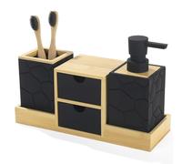 MOBYGKFY Botella desinfectante for Manos, Cepillo de Dientes, Taza, cajón, Estante de Almacenamiento, Juego de artículos de tocador for baño