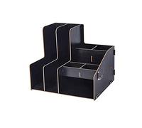 MOBYGKFY Carpeta Caja de Almacenamiento Multi-Capa File Rack Stay Soporte Oficina Suministros Mesa de Almacenamiento(Svart)