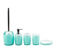 MOBYGKFY Cilindro de Lavado de baño, Juego de Cinco Piezas de artículos for el hogar, Juego de Cinco Piezas(Blue,White)