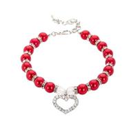 MOBYGKFY Colgantes de diamantes imitación perlas, bonito collar perro, accesorios para mascotas, joyería, cadena para el cuello para perros pequeños, grandes, gatos