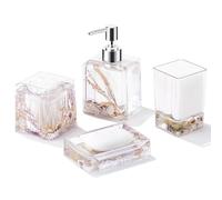 MOBYGKFY Conjunto de Caja de bastoncillos de algodón con Botella desinfectante de Manos Suministros de decoración de baño de Flores secas flotantes(3-Pack)