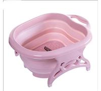 MOBYGKFY Cubo de pedicura plegable de la bañera de pie de la bañera plegable bañera de agua caliente bañera de baño recipiente de plástico espeso de plástico resistente(Roze)