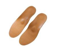 MOBYGKFY Genuine Leather Orthopedic Insoles For Men and Women With Breathable And Sweat Absorption