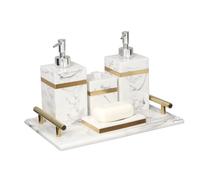 MOBYGKFY Juego de artículos de tocador de Cinco Piezas for baño de Hotel, Lavabo de baño, Bandeja de aromaterapia, Modelo de decoración de habitación