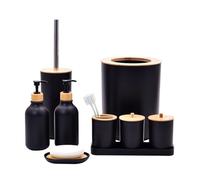 MOBYGKFY Juego de artículos de tocador for baño, Kit Combinado de baño, Taza Dental, Botella desinfectante for Manos, Suministros(Blue,White)