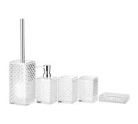 MOBYGKFY Juego De Artículos Tocador Kit Botella Desinfectante Manos Diamantes, Suministros Portavasos Cepillos Dientes