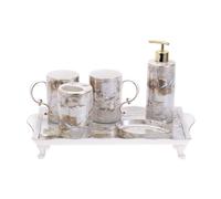 MOBYGKFY Juego De Gárgaras De Cerámica For Baño, Seis Piezas, Suministros For Tazas, Regalo De Boda, Hogar