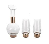 MOBYGKFY Juego de jarra de vino, vaso de agua, hervidor frío, juego de vino, decantador, copa de sake, copa de vino(Wit)