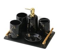 MOBYGKFY Juego de Lavado de Cinco Piezas for baño de cerámica(Wit)