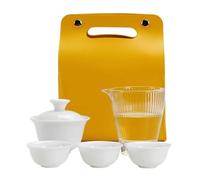 MOBYGKFY Juego de té de viaje al aire libre de porcelana blanca de jade gordo de oveja