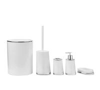 MOBYGKFY Kit de baño, Bote de Basura, Cepillo de baño, Cepillo de Dientes, portavasos, Caja de jabón, dispensador de jabón(3-Pack)