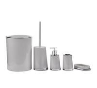 MOBYGKFY Kit de baño, Bote de Basura, Cepillo de baño, Cepillo de Dientes, portavasos, Caja de jabón, dispensador de jabón(1-Pack)