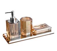 MOBYGKFY Kit de baño, Vaso for Cepillo de Dientes, Gel de Ducha, champú(Wit)