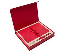 MOBYGKFY Leather Flash Drive Book Pen Set Loose-leaf Notebook Notebook Gift Box Set(3-Pack)