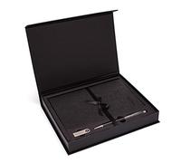 MOBYGKFY Leather Flash Drive Book Pen Set Loose-leaf Notebook Notebook Gift Box Set(3-Pack)