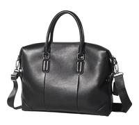 MOBYGKFY Men's Business Genuine Leather Briefcase Laptop Bag