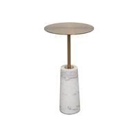 MOBYGKFY Mesa Auxiliar de Metal for Sala de Estar Base de mármol Mesa Auxiliar Redonda Mesa de Centro pequeña(3-Pack)