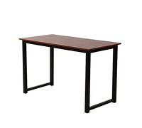 MOBYGKFY Mesa De MDF De Chapa De Grano De Madera con Marco De Hierro Antiguo 47 * 24 * 29" Color Teca