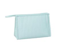 MOBYGKFY Pequeños Bolsos cosméticos, Bolsa con Cremallera, Bolso de los cepillos de Maquillaje, Bolso cosmético del Viaje Impermeable(Blue,White)