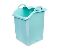 MOBYGKFY Pie portátil plegable Baño Barril con tapa sobre crecientes del pie tina de plástico baño de pies Baño de pies barril de Hogares profundo cañón en invierno