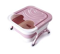 MOBYGKFY Plegable del pie remojo cubo de plástico portátil bañeras de masaje que hace espuma balde de casa Sauna Bañera Bañera de pedicura(Roze)