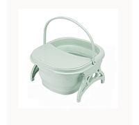 MOBYGKFY Plegable Foot Tub con tapa Foot Wash Tub Foaming Masaje Bucket Sauna Bañera plegable Bucket cuenca del baño de pies de presión reducen(Grn)