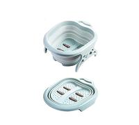 MOBYGKFY Remojar los pies cuenca del Cubo plegable de plástico Espuma Masaje balde de casa Sauna Bañera de pedicura Baño Bañera plegable(Blu)