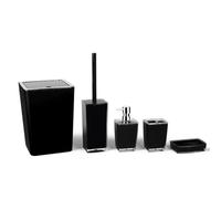 MOBYGKFY Set de baño Artículos de tocador de cerámica Caja de jabón Soporte for Cepillo de Dientes Botella desinfectante de Manos(Blue,White)