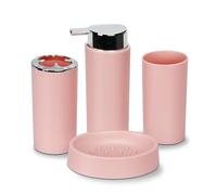 MOBYGKFY Set de higiene for baño, Taza for Enjuague bucal, Soporte for Cepillo de Dientes, Caja de jabón, Juego de Cuatro Piezas for baño(3-Pack)