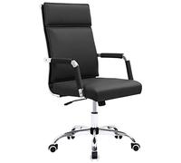 MOBYGKFY Silla de Escritorio de Oficina con Respaldo Medio Silla de Trabajo giratoria Ajustable ejecutiva Silla de Conferencia de Cuero PU con reposabrazos(3-Pack)