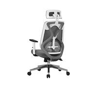 MOBYGKFY Silla de Oficina Silla cómoda Silla de Oficina Volver ergonómico Giratorio con Soporte for la Cabeza Brazos Ajustables(Wit)