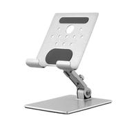 MOBYGKFY Soporte Elevado con Base Metálica De Enfriamiento De Escritorio del Soporte del Cuaderno De La Aleación De Aluminio(Silver,L)