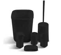 MOBYGKFY Suministros de baño Juego de Inodoro con Caja de jabón y Soporte for Dientes y Enjuague bucal de Seis Piezas(3-Pack)