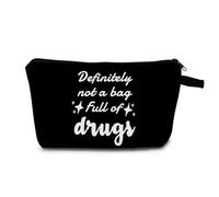 MoCaliduccious Definitely not a bag full of drugs - Bolsa organizadora de cosméticos para mujer, bolsa organizadora de cosméticos de viaje, regalo de agradecimiento para profesores, bolsa pequeña con