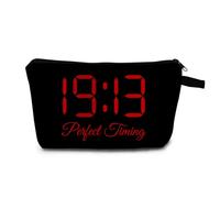 MoCaliduccious Sorority DST Perfect Timing 1913 Sigma Theta Parafernal Gifts Letras griegas Sorority Gift Parafernalia Gift Parafernalia Presente desde 1913 Bolsa de cosméticos de maquillaje Rojo