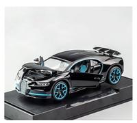 MOCALUX Coche Escala 1:32 para Bugatti para Chiron Adornos De Coches Modelo De Aleación Fundida A Presión Modelo Coleccionable(Negro)