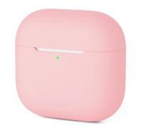 Mocarheri Funda Compatible con AirPods 4.ª Generación 2024, Protectora de Silicona para AirPods 4, Suave a Prueba de Golpes, LED Visible Frontal (Rosa)