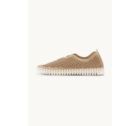 Ilse Jacobsen HORNBÆK | Zapatos Planos para Mujer | Zapatilla con Material de Microfibra reciclada y Suela de Caucho Natural Antideslizante | Tulip3275 | Ligero, Transpirable y ecológico | Latte | 37