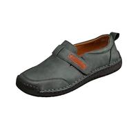 Mocasín para mujer, piel y mocasines y loafers, para mujer, punta redonda, slip on à enhebrar, corte bajo, tallo cerrado con brida decorativa, suela plana antideslizante, flexible, para ciudad, diario