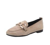 Mocasines anchos para mujer, mocasín, mocasín, mocasín, mocasín, mocasín, mocasines, zapatos de trabajo, informales, cómodos, zapatos de senderismo, elegantes, clásicos, mocasín Penny, beige, 42