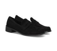 Mocasines Barefoot de Mujer con diseño Clasico y Elegante, adaptados a una filosofia de Calzado Respetuoso con la Forma Natural del pie. Acabado de Efecto Ante con Antifaz.