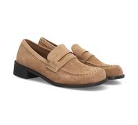 Mocasines Barefoot de Mujer con diseño Clasico y Elegante, adaptados a una filosofia de Calzado Respetuoso con la Forma Natural del pie. Acabado de Efecto Ante con Antifaz.