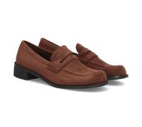Mocasines Barefoot de Mujer con diseño Clasico y Elegante, adaptados a una filosofia de Calzado Respetuoso con la Forma Natural del pie. Acabado de Efecto Ante con Antifaz.